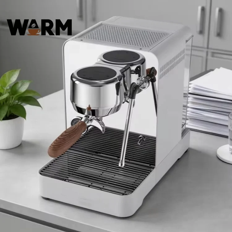 for WARM Italian 15bar Cappuccino Dual Boiler Stainless Steel Espresso Coffee Machine with Brew System for  Household & Outdoor