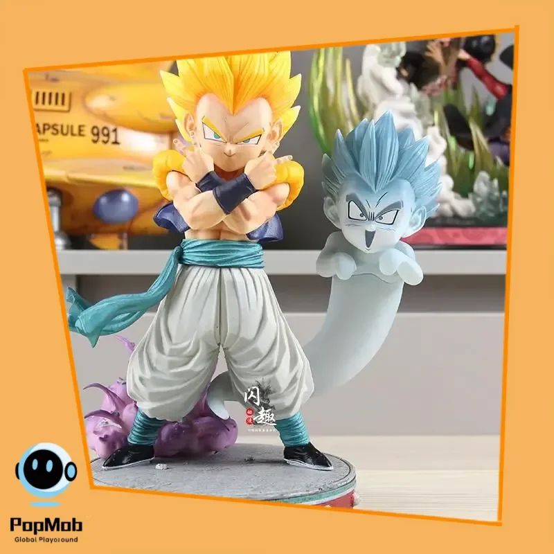 

Dragon Ball CS Super Saiyan Gotenks Фигурка Аниме Модель Коллекционная статуя в штучной упаковке Подарок с подставкой для дисплея
