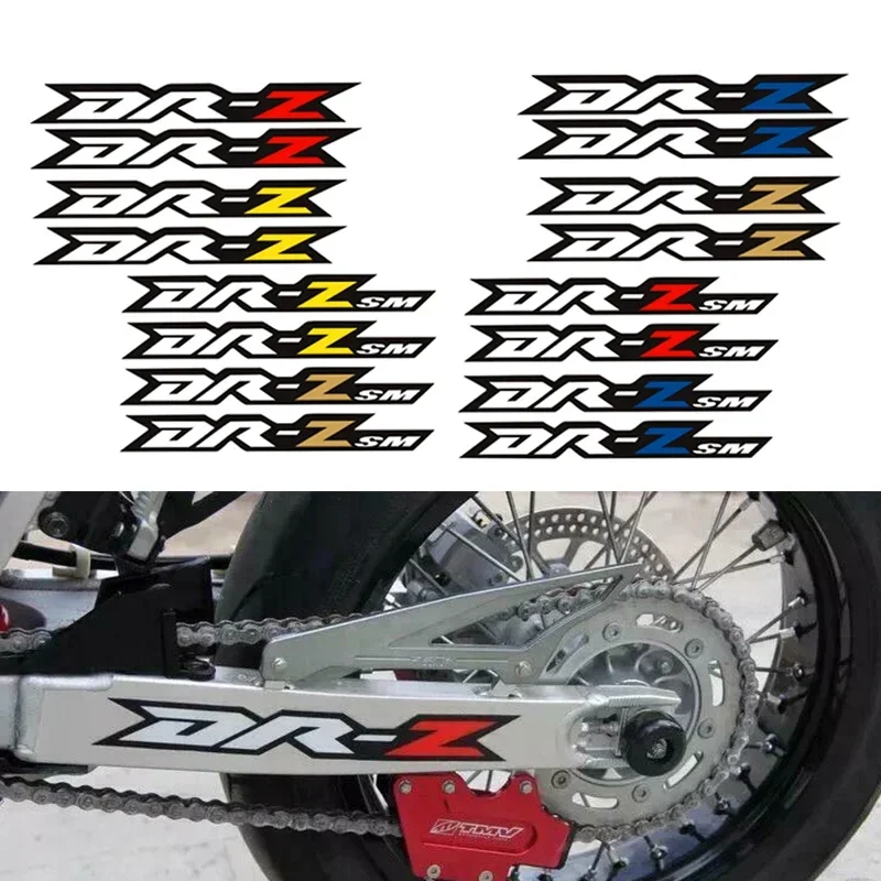 Schwenk arm Ketten antriebswelle Box Reflexions aufkleber Aufkleber für Suzuki DRZ400E DRZ400S DRZ400SM DRZ 70 400 400E S 400sm