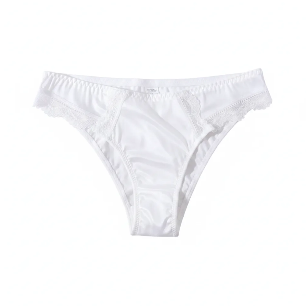 Breathable Low Waist Women Underwear Lace Seamless Triangle Panties French Style Lingerie Satin Silk Briefs Women