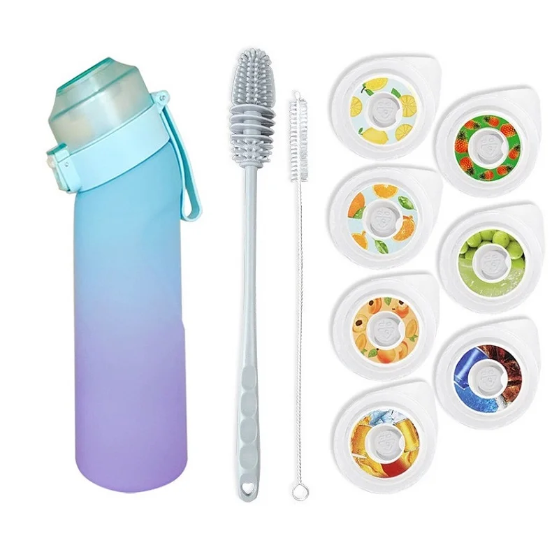 

Sport Sippy Cup,650ml,multi-fruity scent,with 7 scent rings and cleaning brush,Tritan plastic straw twist neck