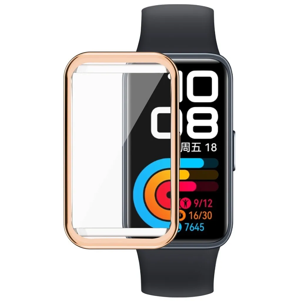 Чехол из ТПУ, защитная пленка для экрана, защитный бампер, совместимый с Huawei Band 8 9 10