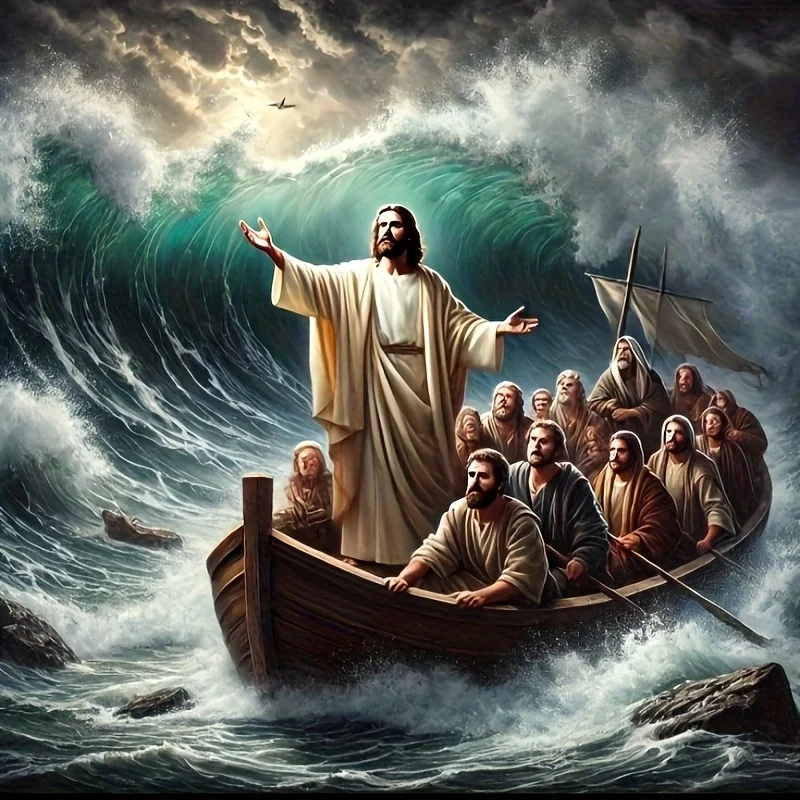 

500/1024PCS Paper Jigsaw Puzzle Jesus Leads The Crowd Religious Home Decoration Holy Family Puzzle As A Holiday Gift