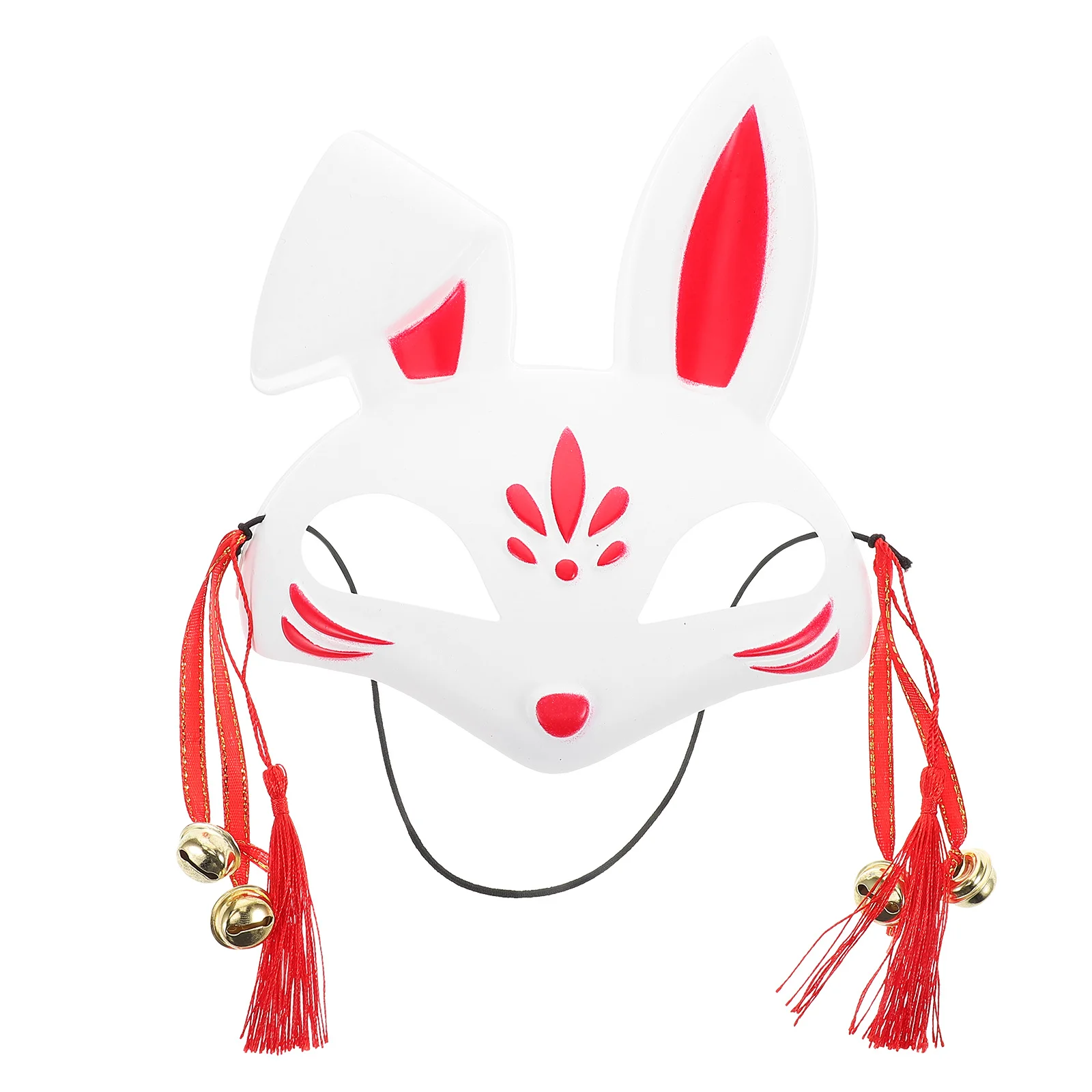 Maska Wielkanocnego Królika dla Dzieci, Uroczy Królik, Półmaska, Trwały Plastik, Zdobiona Dzwoneczkami, Maskarada, Impreza Wielkanocna