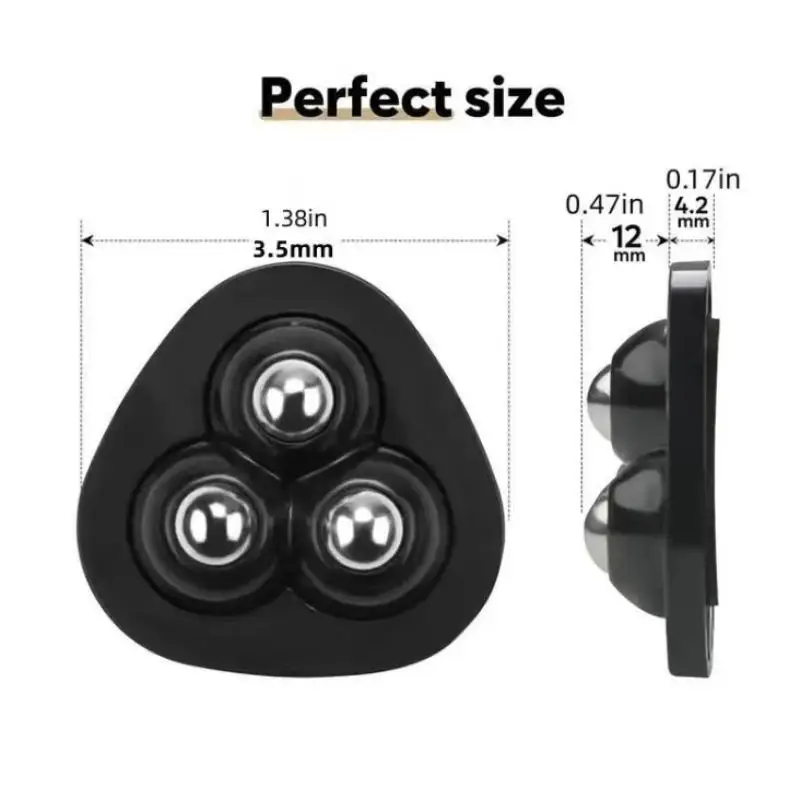 4pcs 360° Rotatable Self Adhesive Wheel,Multipurpose Universal Wheel, Suitablefor Bottom Storage Box, Furniture, white color