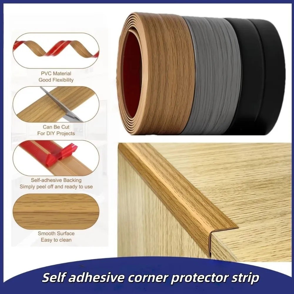 

2cmx2m Size Peel and Stick Wall Trim Flexible Material PVC Material Flexible Corner Trim Moulding Self Adhesive
