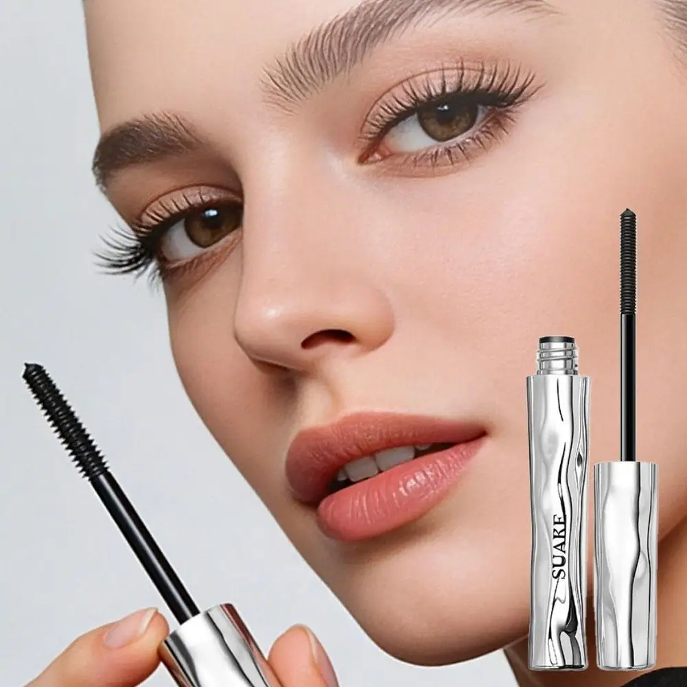 Silver Mascara Threaded Brush Head Long Curling Eyelash Extensions Mascara Non-Clumping Smudge-Proof Eyes Makeup Cosmetics