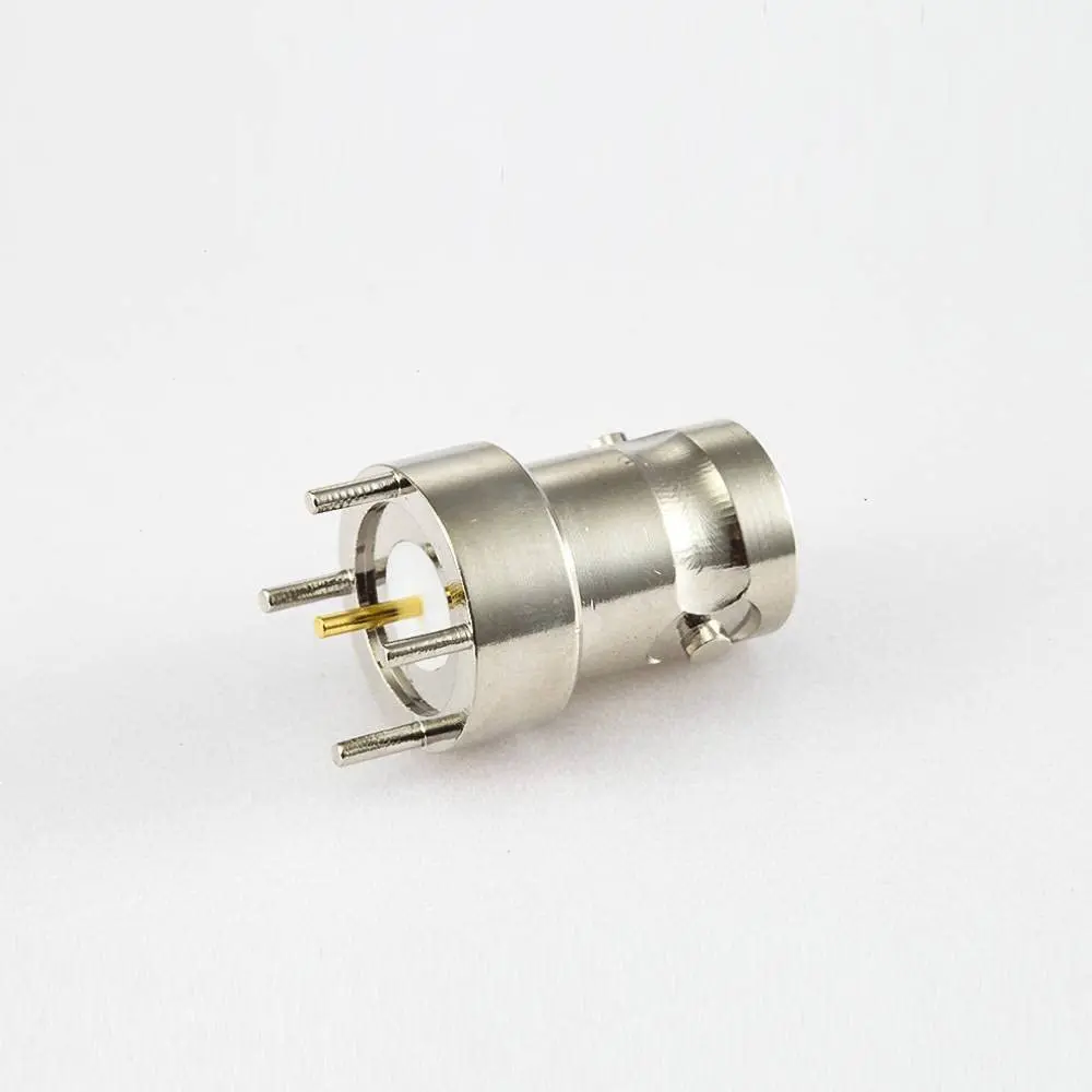 BNC Connector PCB Mount Female Through Hole 180 Degree