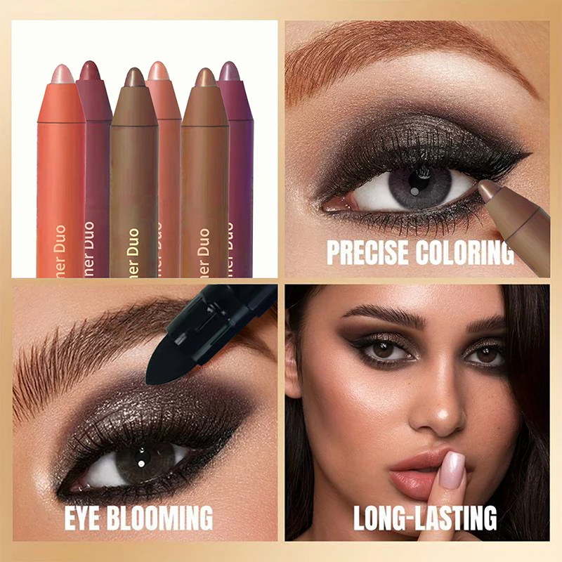 CCHATM Cor Perfeita Duo-Shadow Liner 2 em 1 Delineador e Sombra Taileden Shadow Liner Duo Plum Sombra Vara Smolder Stick