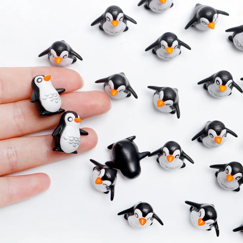 5/10Pcs Mini Resin Penguin Miniatures, Cute Animals Figurines for Fairy Garden Micro Moss Landscape DIY Craft Home Decoration