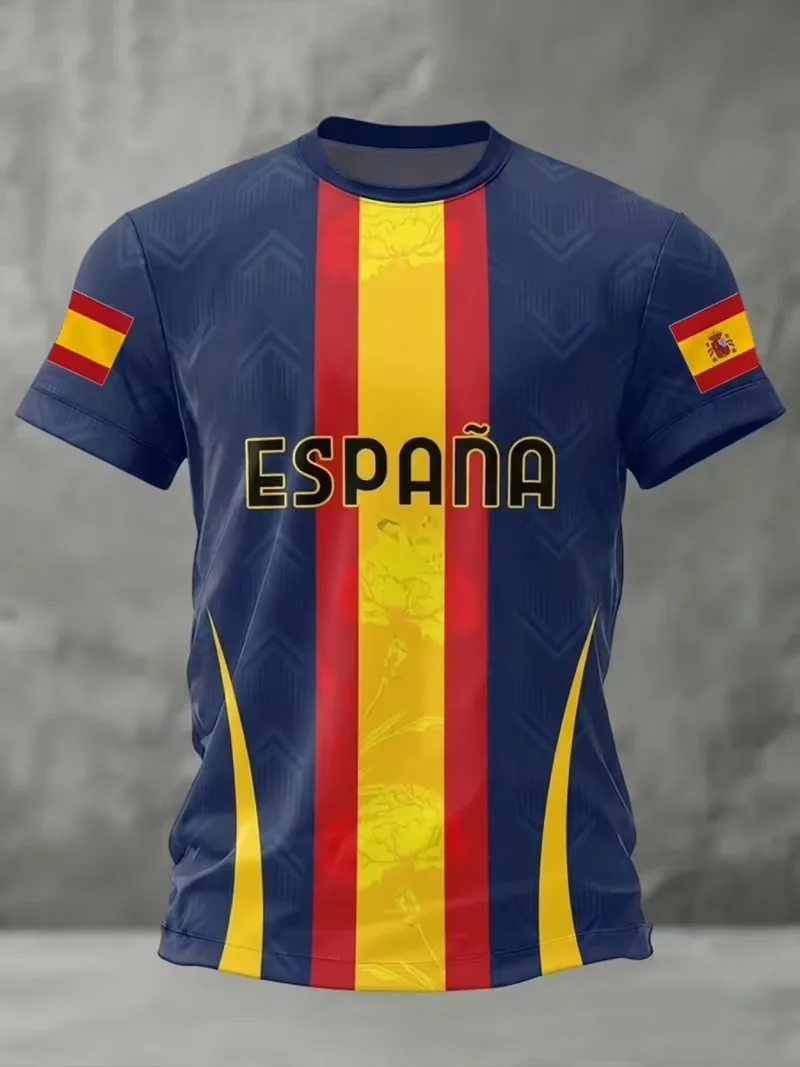 Men's T-shirts 2026 Football Jersey T Shirt National Flag Soccer Graphic Tee Casual Summer Sports Fan Apparel