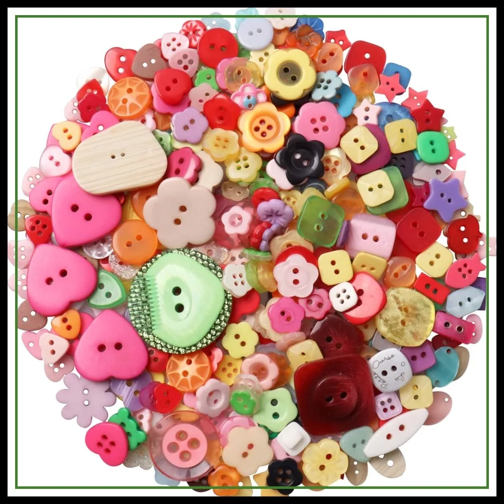 

Resin Buttons 2 and 4 Holes Assorted for Sewing Crafts DIY Projects