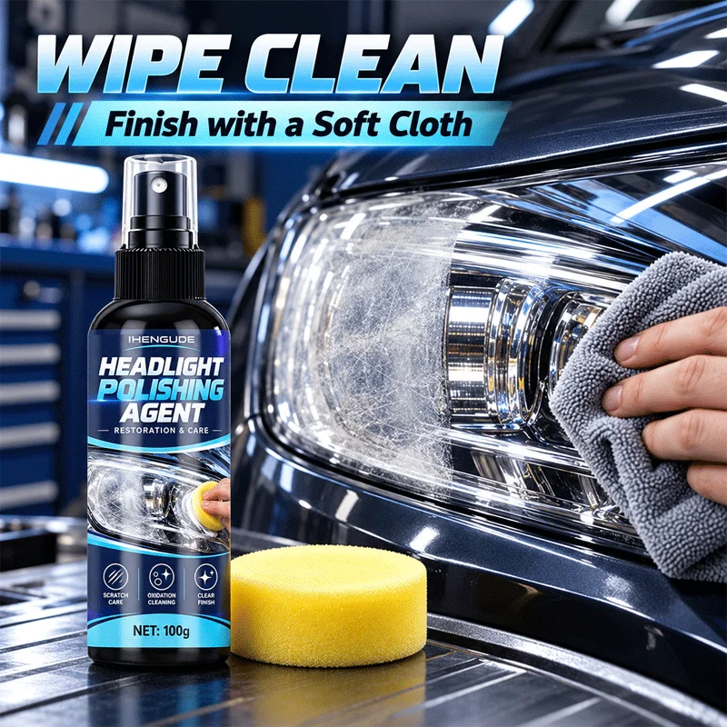 Car Headlight Polishing Agent Scratch Remover Repair Headlight Renewal Polish Liquid Headlights Restoration Kit Auto Accessories