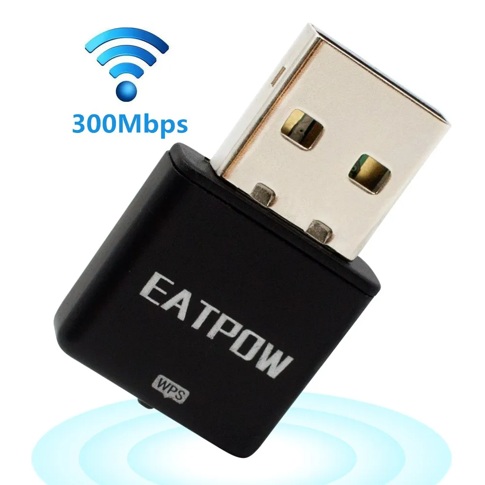 EATPOW-adaptador wifi para ordenador de 300mbps, para red usb, 802,11 tarjetas de red para exteriores con antena externa