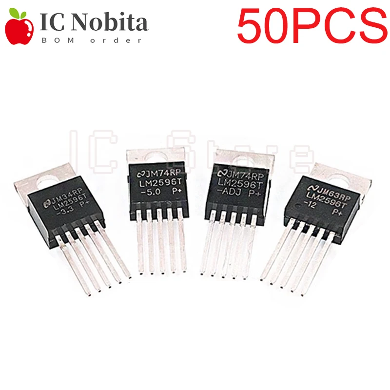 50PCS LM2596T LM2596T-3.3 LM2596T-5.0 TO220-5 LM2596T-12 LM2596T-ADJ TO220 Switching Regulator IC New