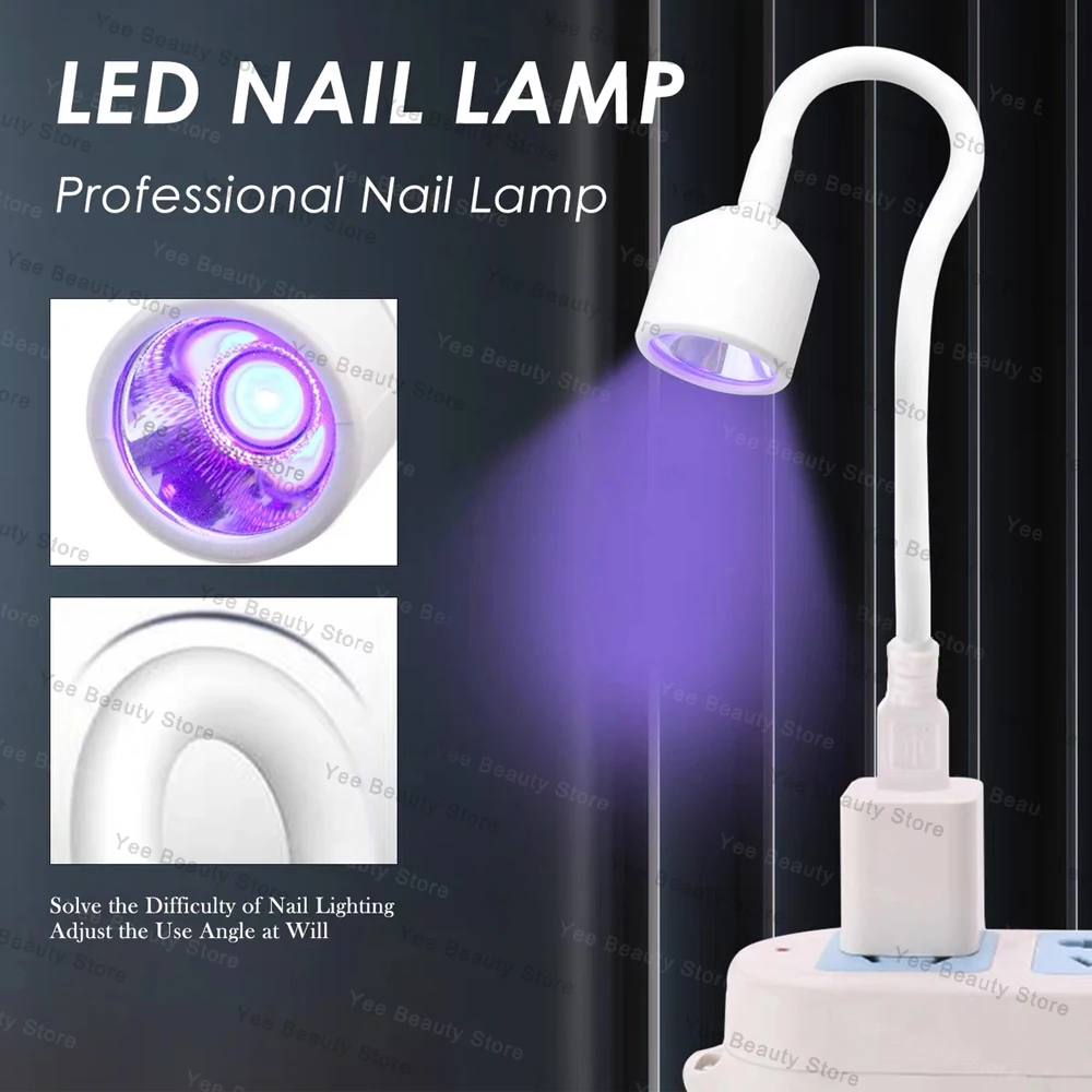 UV LED Nail Lamp Mini UV Nail Lamp for Manicure Portable Nail Dryer Stand Lamp Professional Ultraviolet Mini Nails Drying Light