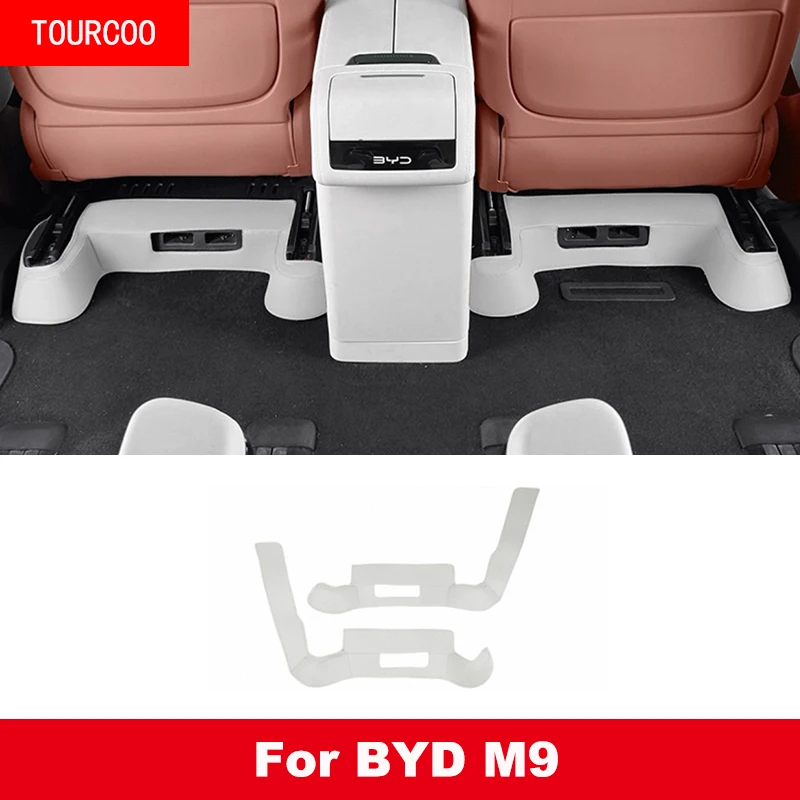 

For BYD M9 2025 Front Row Under Seat Corner Guard Seat Slide Rails Leather Protector Cover Anti-Kick Accessories