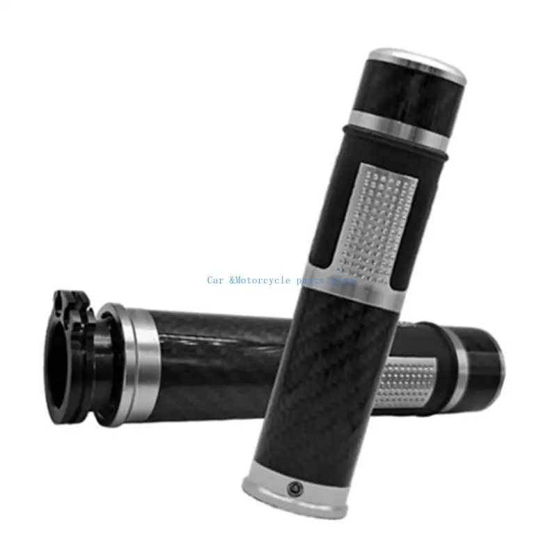 

Y9UC Versatile Motorcycle Handle Grips in Carbon Fiber Finish Strong Strength Handlebar Anti Slip Motorcycle Grips for Bikes