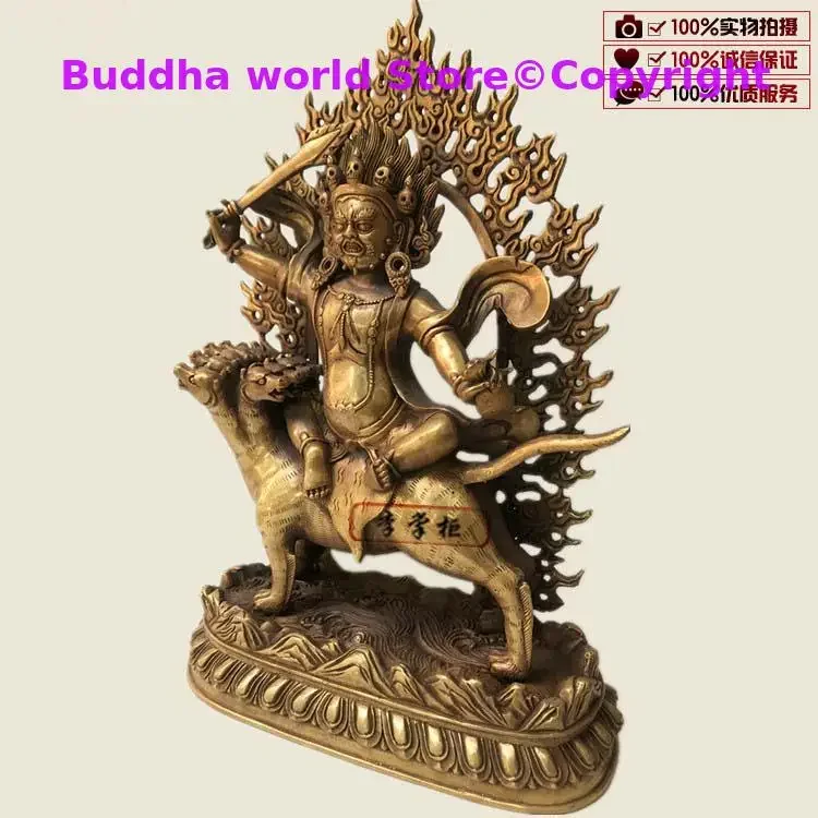 Handmade copper carving buddha staue Tibet Nepal Buddhism Copper Angry Padmasambhava Guru Rinpoche FEN NU LIANSHI Buddha statue
