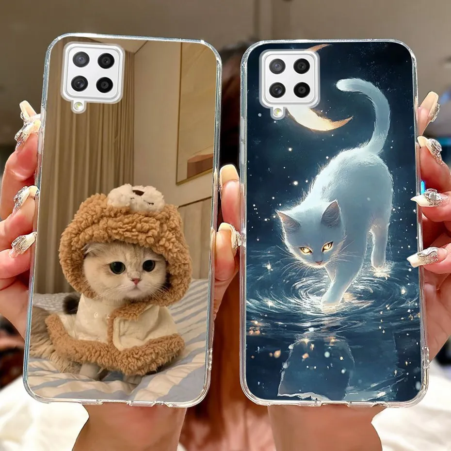 Nette Malerei Telefon Fall Für Samsung Galaxy A22 SM-A225F SM-A226B Weiche Silikon TPU Zurück Abdeckung Für Samsung A22 4G 5G stoßstangen