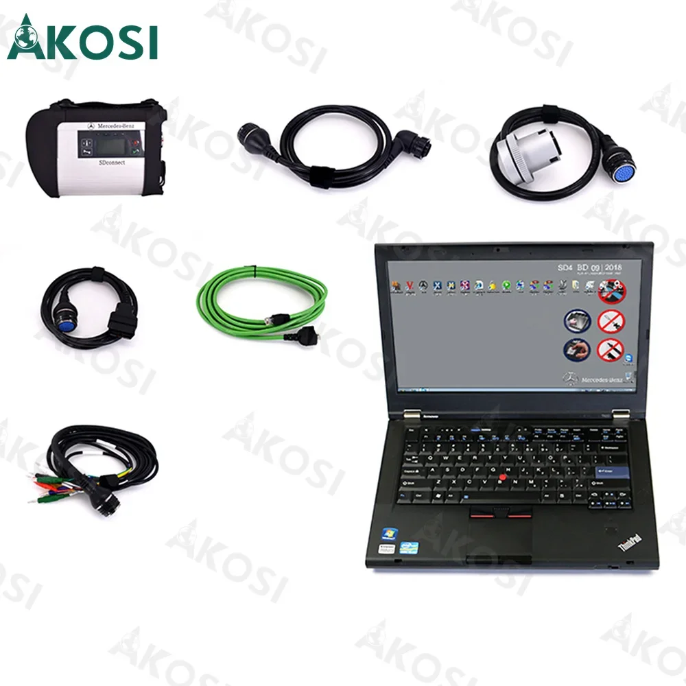 MB Star c4 SD Connect Compact ben C4 plus DOIP function Main interface Multiplexer with WIFI obd cables Mercede+T420 laptop