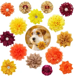 Fall Style Pet Dog Cat Bowties Accessories Fashion Flower Collar Bows for Small Dog Pets Dogs Grooming Accessories Supplier