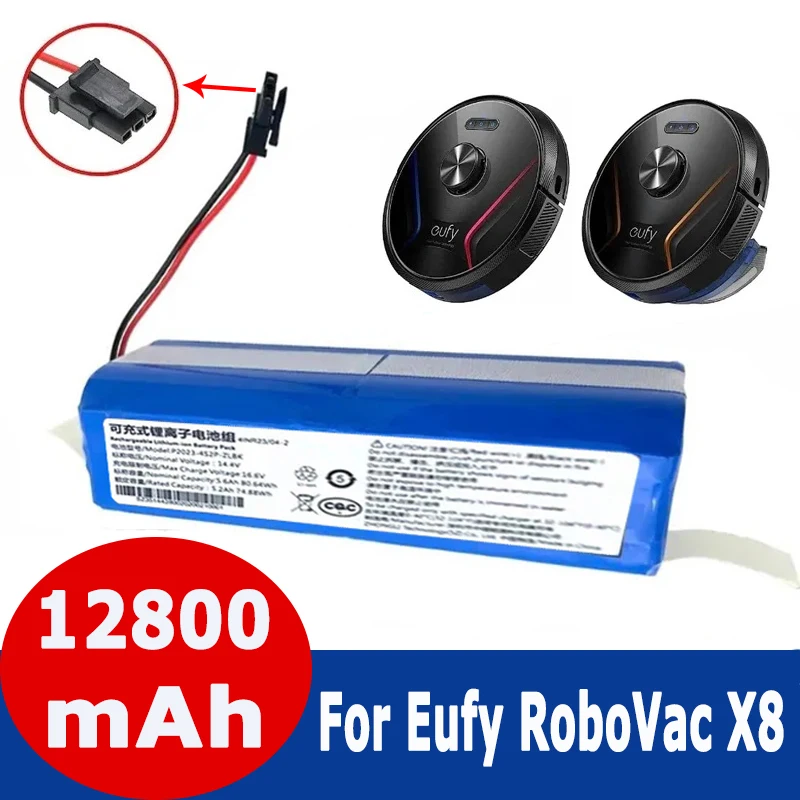 Zamienna bateria do odkurzacza robota Eufy RoboVac serii X8 pasuje do części Eufy PA61 14,4 V 12800 mAh RoboVac X8 T226X