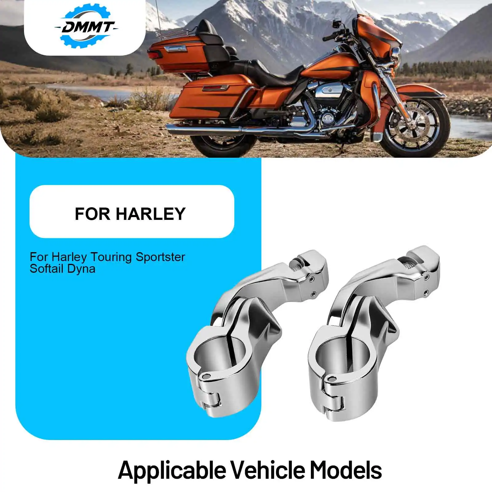 

For Harley Touring Road King Road Glide Electra Glide Street Glide Sportster Softail 1.25" Highway Pegs Adjustable Footpeg Short