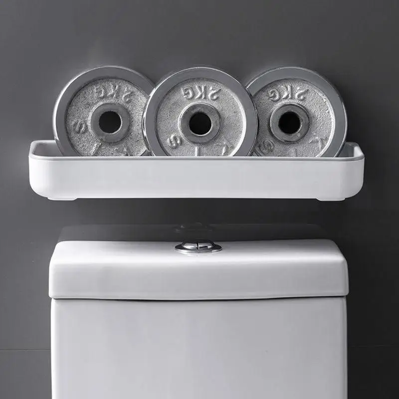 

Over The Toilet Storage Shower Toilet Wall Mounted Storage Rack Adhesive No Drill Bathroom Organizer Space Saving Home Decor For