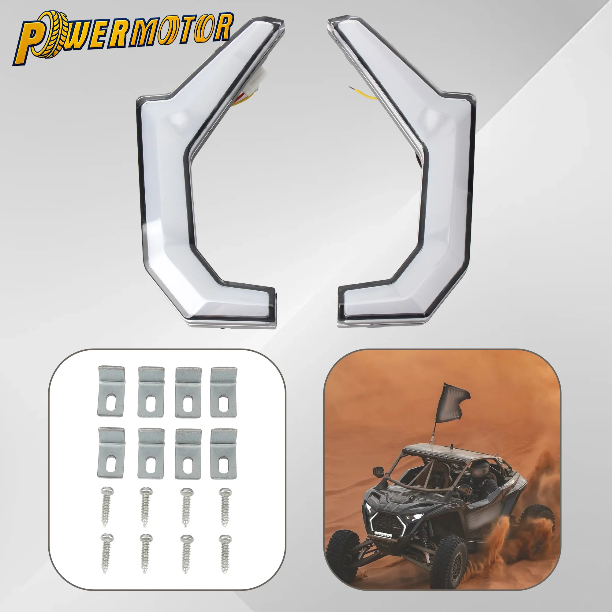 

For Polaris RZR ATV UTV Front Turn Signal Lights XP XP4 1000 2014-2018 RZR RZR-4 RZR-S 900 2015-2020 Quad Bike Day Running Lamp