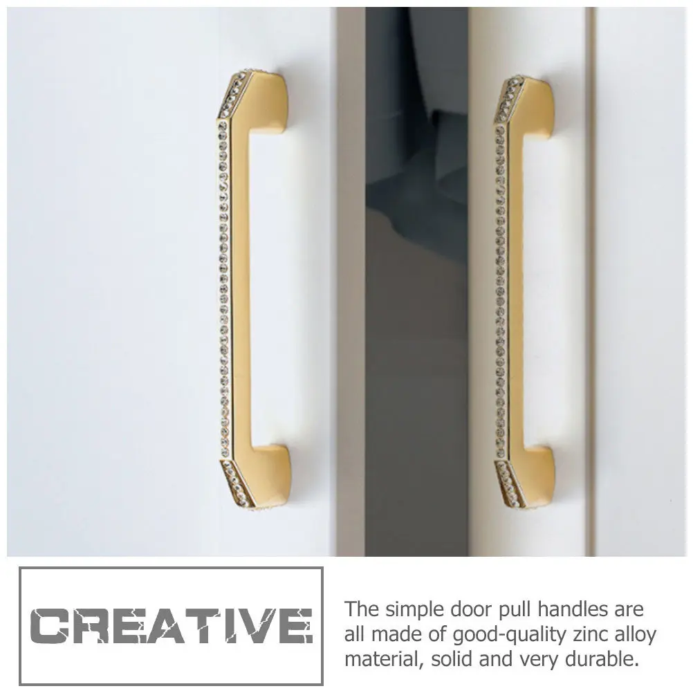 1Pcs Zinc Alloy Simple Door Pull Handle Durable Closet Cabinet Drawer Pull Handle Replacement Rust Proof Cabinet Handles