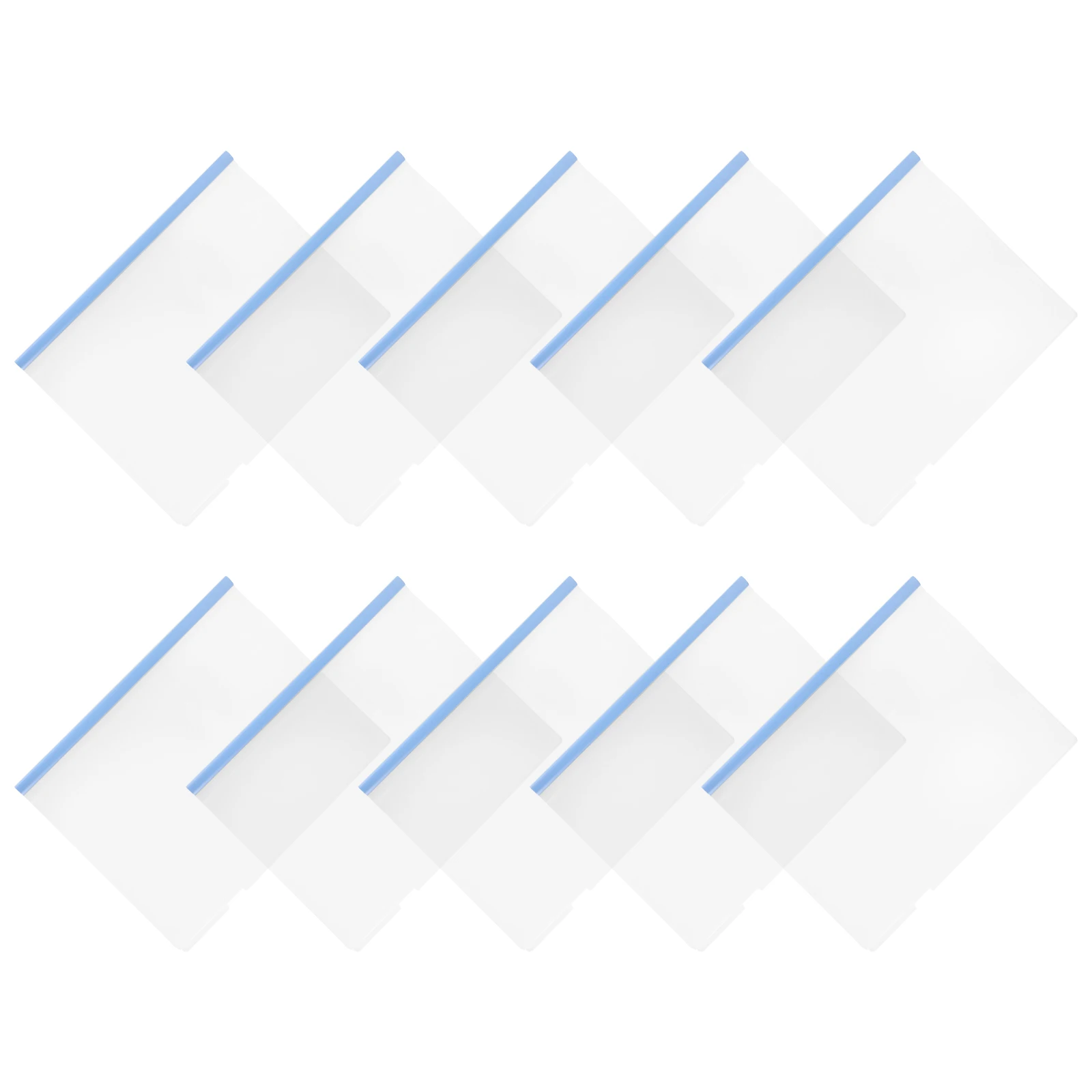 

10pcs Transparent File Folders With Sliding Rods Document Holders Report Covers Clear Organizers For Office School Business