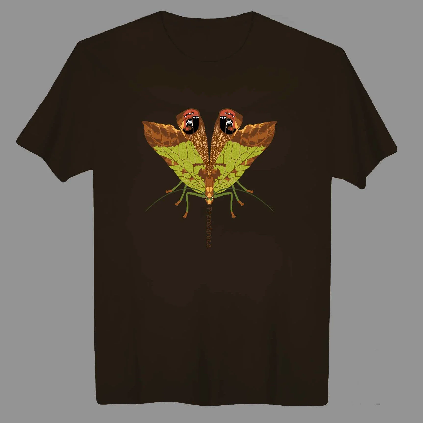 Pterochroza Ocellata Peacock Katydid Insect Lovers Gifts T Shirt. New 100% Cotton Short Sleeve O-Neck T-shirt Casual Mens Top