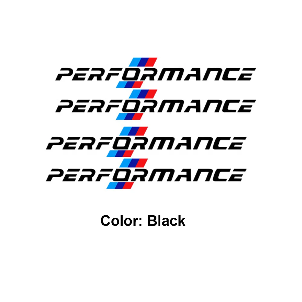 4PCS/SET Black/White Performance Vinyl Decals – Waterproof Stickers for Car Door Handle & Performance Themed Decor