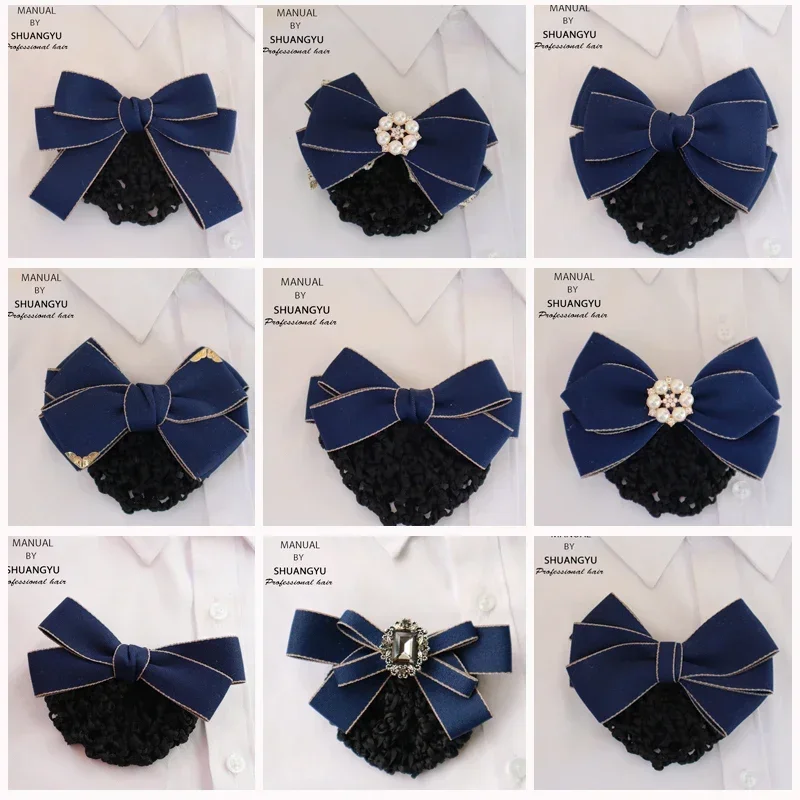 Bank bow tie bow scarf Female professional staff teller decorated bow shirt Work blue bow tie bow scarf bow ite