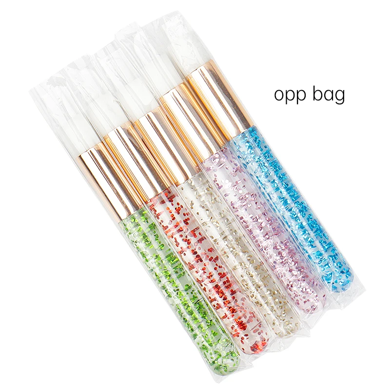 5 szt Crystal Rod False Lash Cleaning Brush Eyelash Extension Washing Makeup Brushes Blackhead Remover Nose Face Skin Care Tools