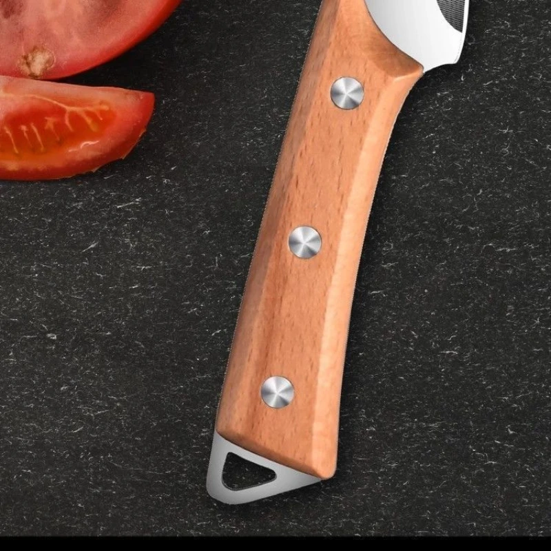 XTL-Sharp Bone Cutting Knife, Stainless Steel Kitchen Meat Cutting Knife, Slaughtering Knife for Cattle, Sheep, and Pigs