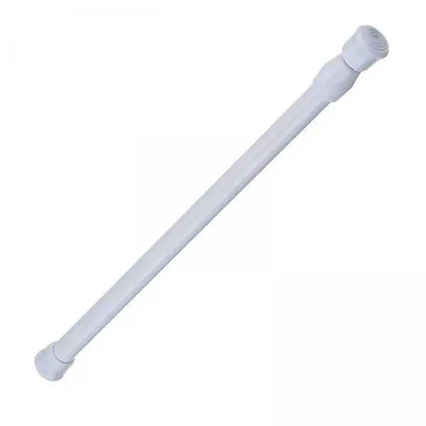 2xTelescoping Curtain Rods Metal Pole for Cupboard Utensils Cabinet White 60-110cm