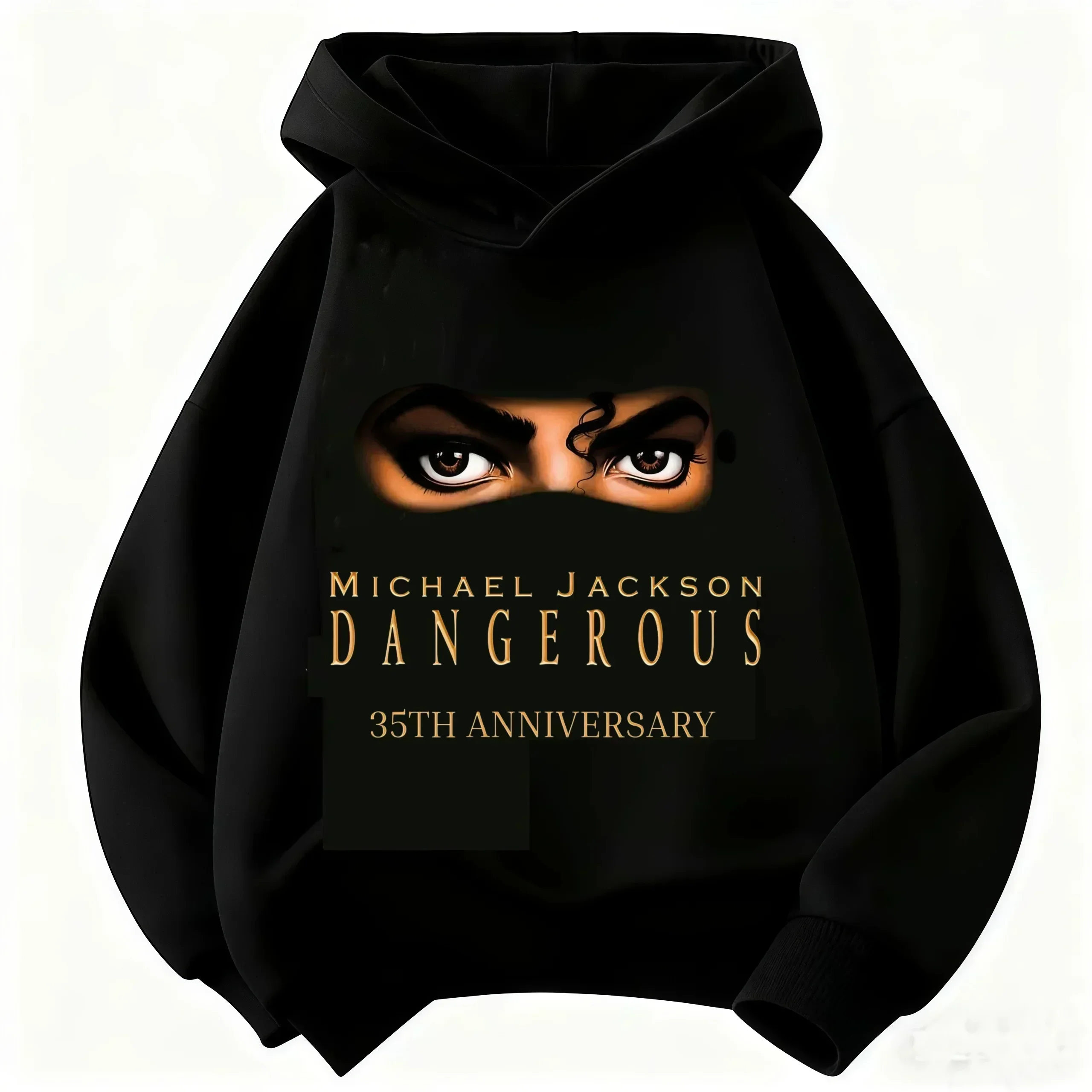 Kids Hoodie Michael Jackson Dangerous 35th Anniversary Print Sweatshirt  Fashion Boys Girls Casual Long Sleeve Hooded Streetwear