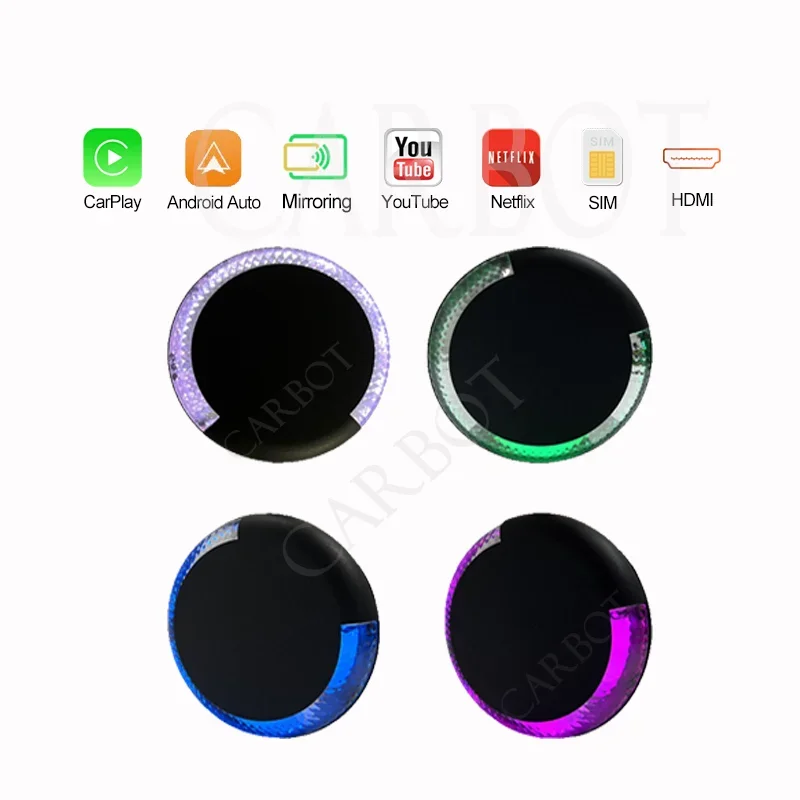 Cabot CarPlay Ai Box Android 13 4G + 64G صاروخ سيارة لاسلكية تشغيل أندرويد السيارات الوسائط المتعددة صندوق ذكي APP Player
