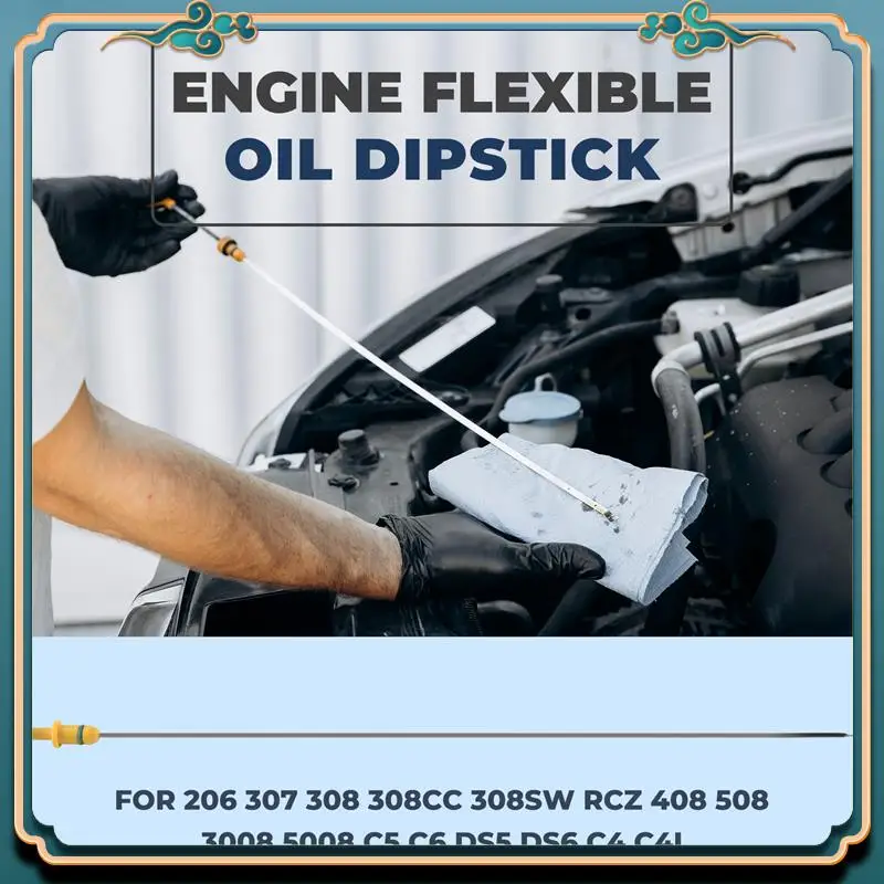 Latest For  207CC 208 3008 308CC SW 5008 508SW RCZ Citroen C3 C4 C5 DS 3 5 Mini Engine Oil Dipstick 1174G0 9812767180