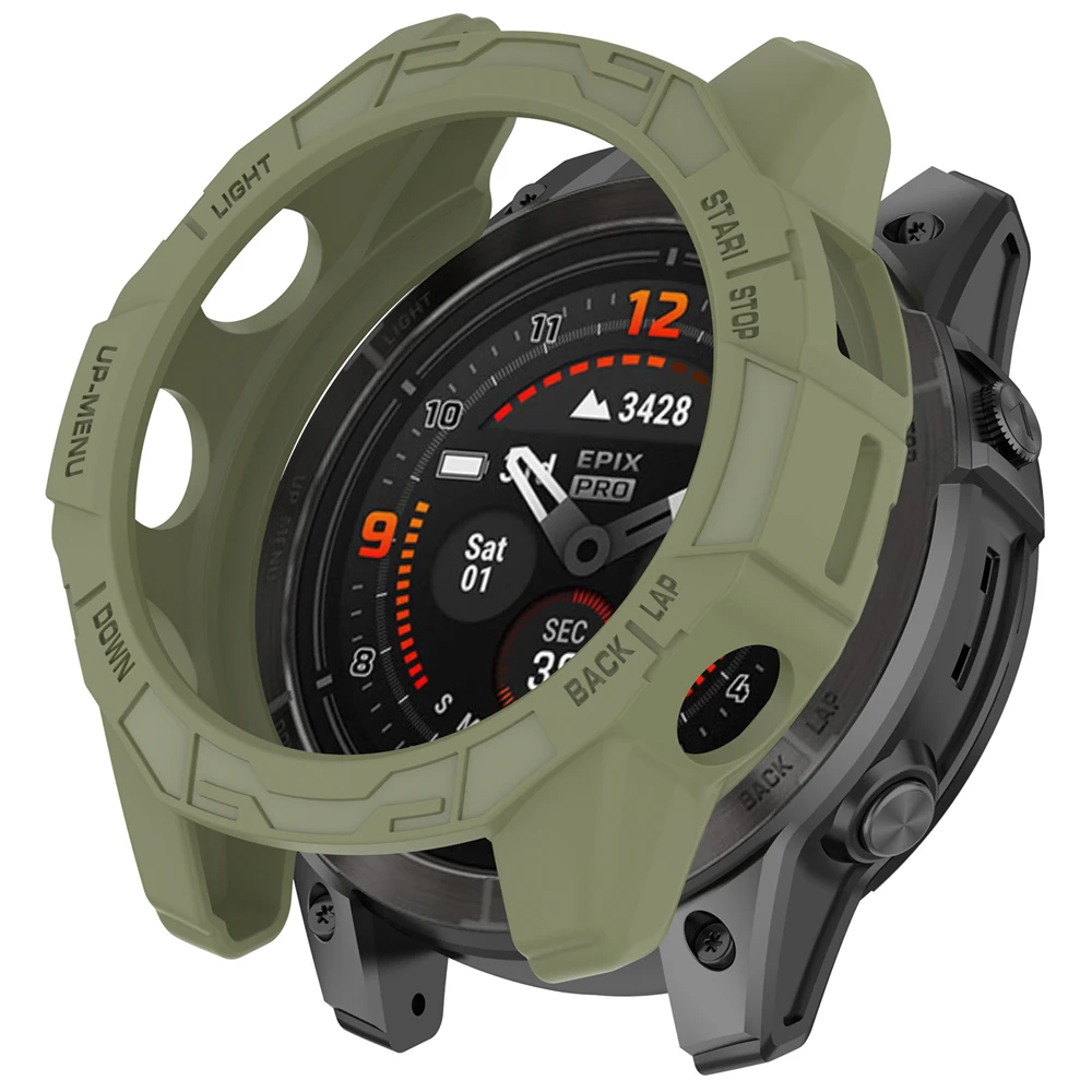 Parachoques protector para Garmin Fenix E 47mm funda para reloj inteligente cubierta para Garmin Epix Pro 47mm marco fundas Protector de silicona A