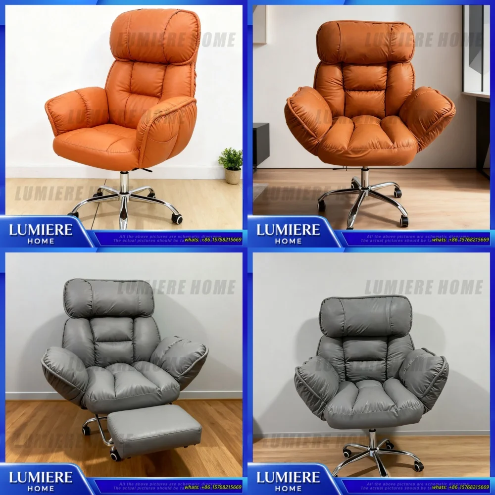 Comfortable Office Chair for Home Computer Gaming Ergonomic Reclining Desk Chair with Backrest Easy Assembly Long Sitting