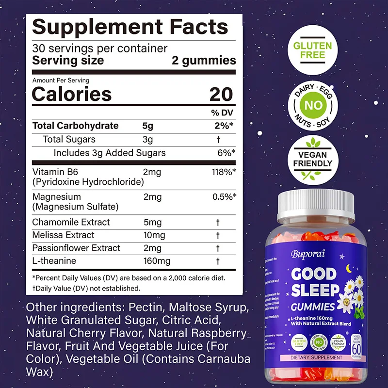 Good Sleep Gummies - Jet Lag Relief Regulate Body Clock for Travelers Night Shift Workers Natural Sleep Support Supplement