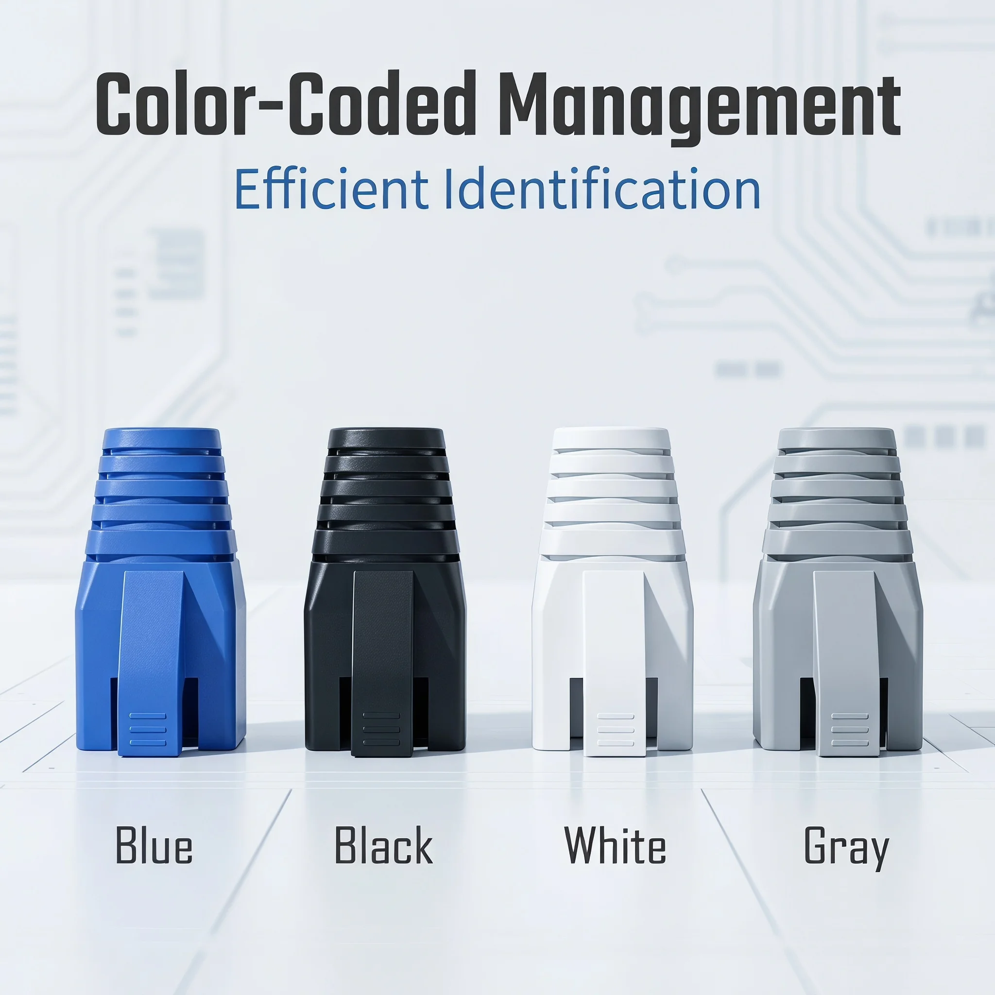 8.0mm Large Aperture Color RJ45 Ethernet Cable Boots, Soft Rubber Strain Relief Sleeve for Thick LAN Network Wiring, 4 Colors Op
