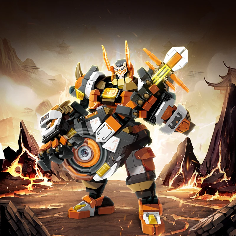 SEMBO Creative Mech Assemblage Building Blocks MOC China-Chic Robot Model Bricks Collectible Ornaments Kids Toys for Boys Gifts