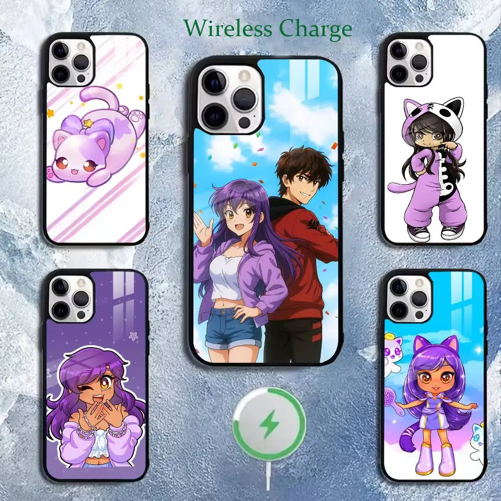 

Anime A-Aphmau M-Meow Cats Phone Case For iPhone 17,16,15,14,13,12,11Plus,Pro,Max for Magnetic Wireless Charging