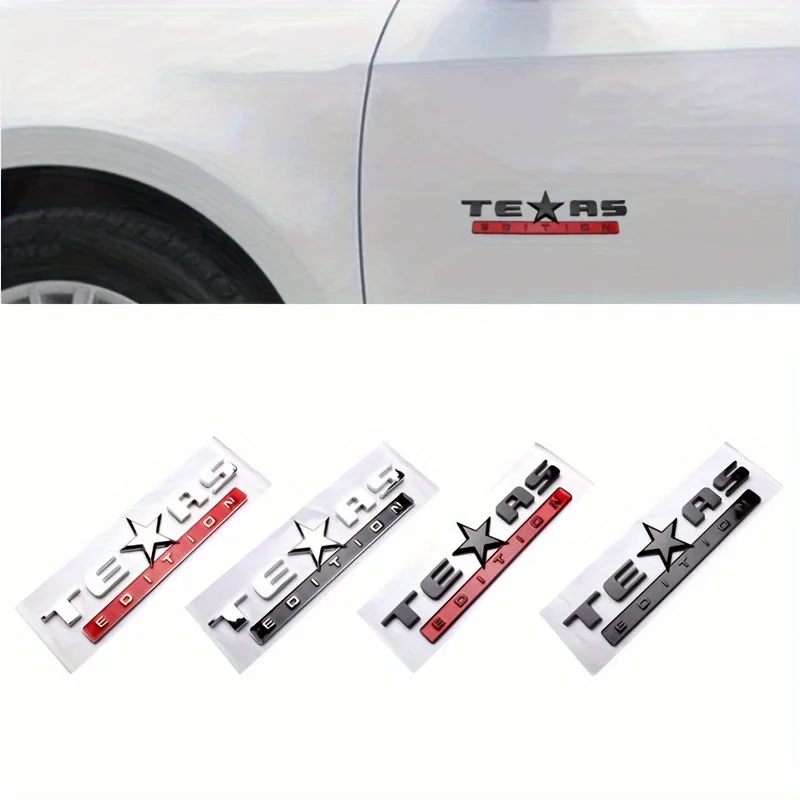40 Peças Novas Letras TEXAS EDITION Estilo Bandeira dos EUA Adesivo 3D Emblema Distintivo Decalque Decoração Exterior Automotiva