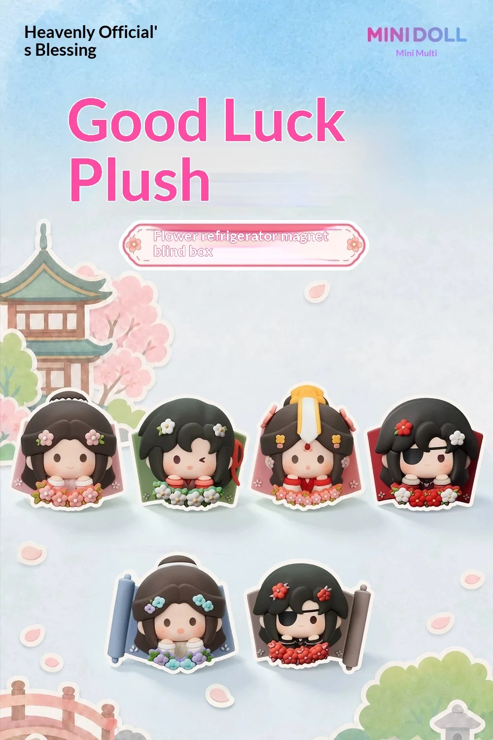Echte Heaven Official's Blessing TGCF Lucky Fluff Blind Box Kühlschrankmagnet Anime Figur Schreibtischdekoration Sammlerstück Geschenk Spielzeug – Detail 7