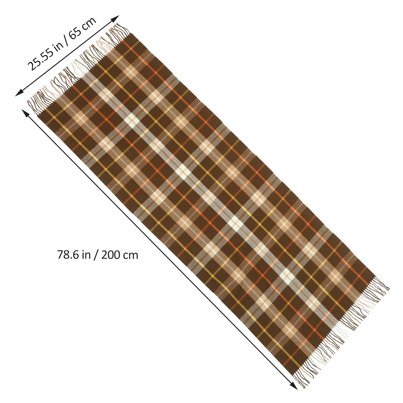 وشاح سميك دافئ للنساء خفيف الوزن من البوليستر الناعم شال طويل برقبة أنثوية ملفوفة شتوية غير رسمية